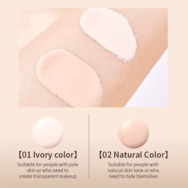 OCHEAL Light Beauty Flawless Concealer Liquid Foundation Cream, Long Lasting And Lightweight (Ivory 01). - Image 2