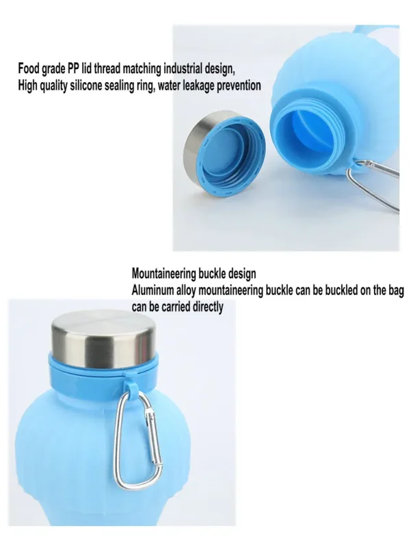 Portable Adjustable Silicone Water Bottle - Image 9