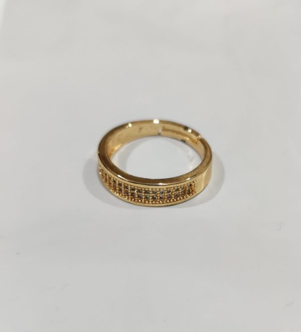 China Gold Adjustable Golden/Silver Round Ring - Image 3