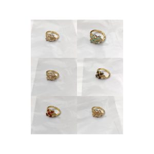 China Gold Adjustable Golden Leaf Petal Ring