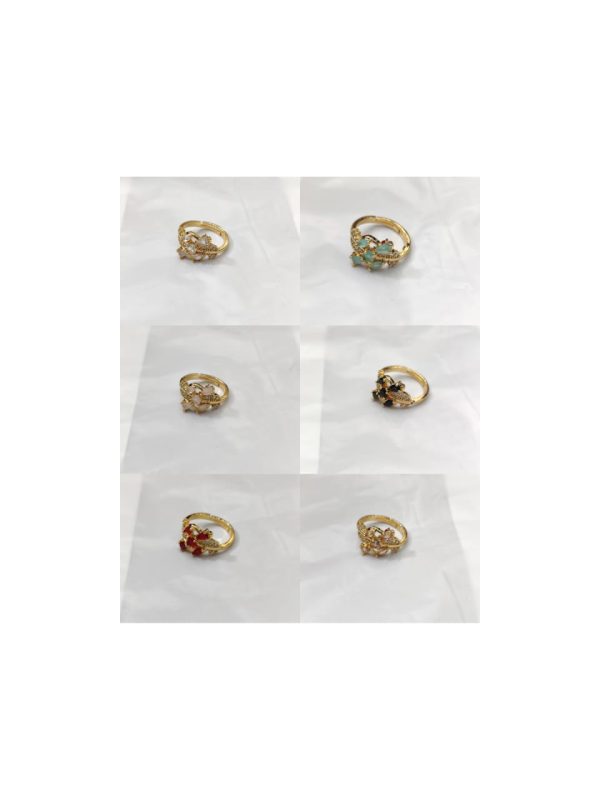 China Gold Adjustable Golden Leaf Petal Ring