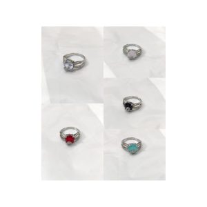 China Gold Adjustable Zircon Stone Ring(5 Colors)