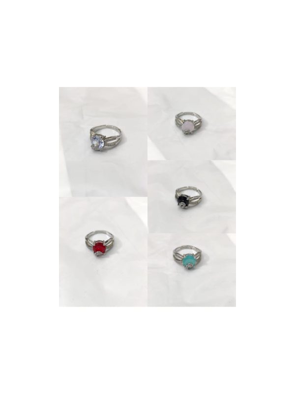 China Gold Adjustable Zircon Stone Ring(5 Colors)