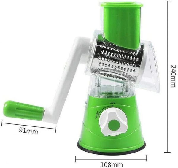 Kitchen Rotary Cheese Grater Manual Vegetable Slicer - Image 12