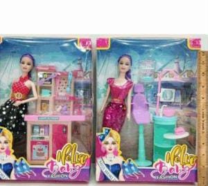 Doll Kitchen Cooking and parlour Play set with Accessories for Girls 819-E1
