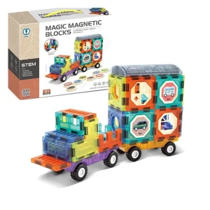 Magnetic Connect Plastic Tiles Educational Magnet Building Toys in Sets 3404