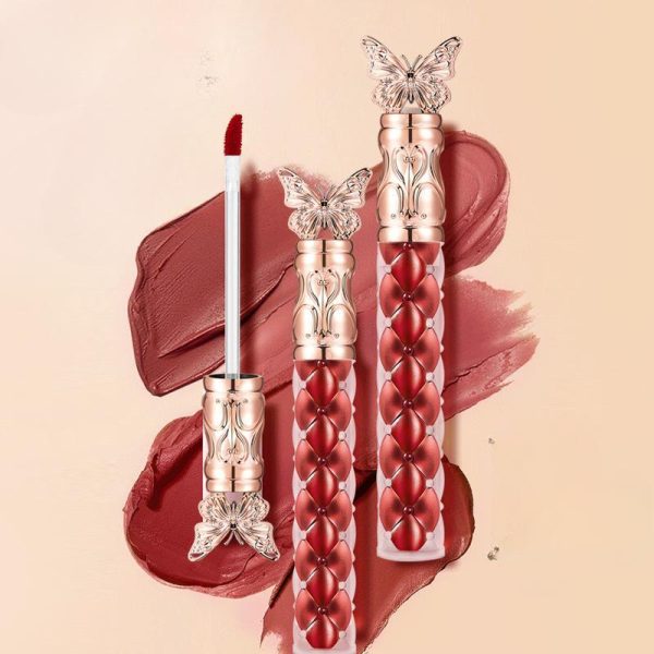 Butterfly Lipstick, Lip Gloss, Non-Stick Velvet Lip Gloss, Waterproof Matte Lip Gloss. - Image 2
