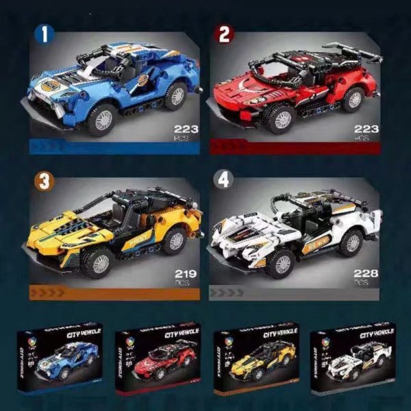 Building toys: Off-road racing car building block set No. 47107 - Image 6