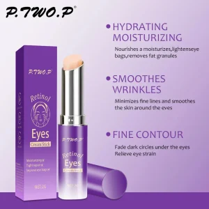 Retinol Moisturizing Eye Cream Stick, Fade Fine Line Repair, Anti-Wrinkle, Brightening Eye Care.