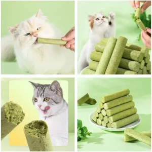 Cat Grass Teething Stick for Teeth and Hairballs, PTW-13046 (6 PCS)