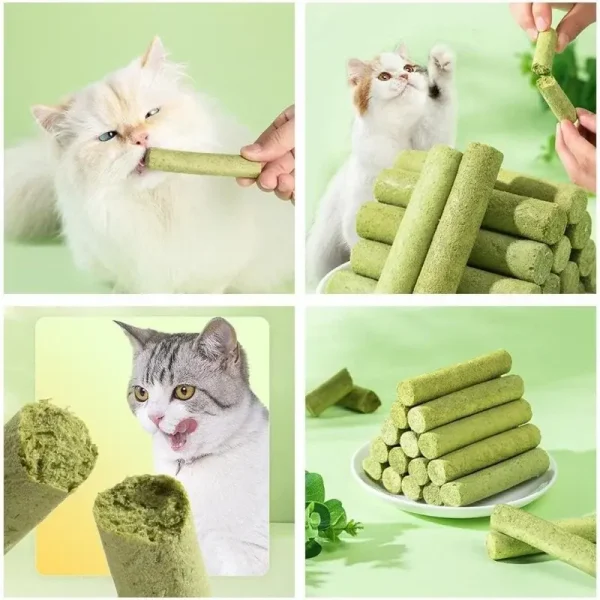 Cat Grass Teething Stick for Teeth and Hairballs, PTW-13046 (6 PCS)