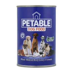 Petable Wet Dog food Tin 400g Chicken and Beef Flavor , PTW-13048