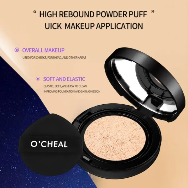 OCHEAL Air Cushion BB Cream Moisturizing Foundation Concealer Long Lasting, Oil Control (Ivory 101). - Image 7