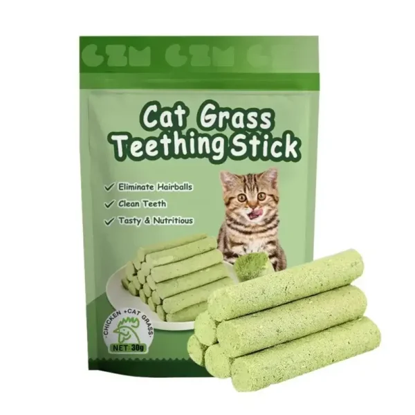 Cat Grass Teething Stick for Teeth and Hairballs, PTW-13046 (6 PCS) - Image 5