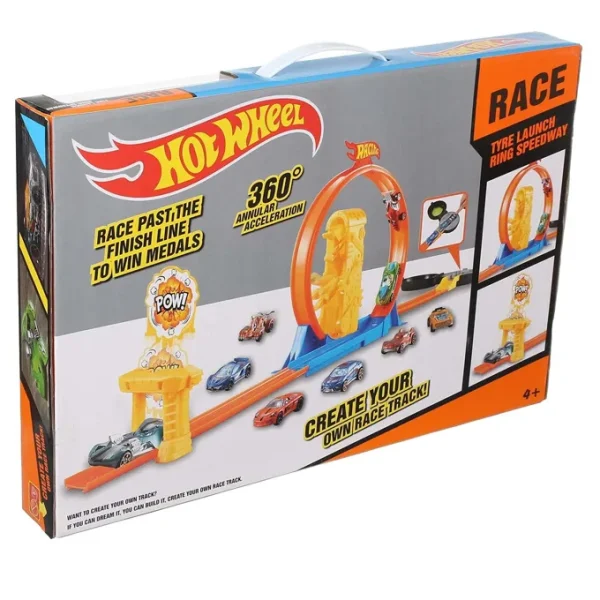 Hot Wheel Tyre Launch Ring Speedway Racetrack Set for Boys 3305 - Image 4