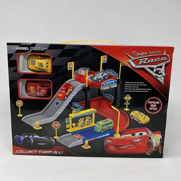 Super Racing Race 3 with 2 Mini Cars Toys for Kids 757-42 - Image 5