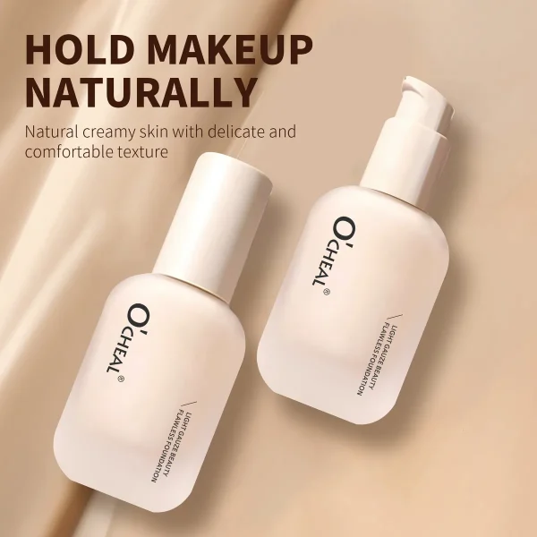 OCHEAL Light Beauty Flawless Concealer Liquid Foundation Cream, Long Lasting And Lightweight (Ivory 01). - Image 8
