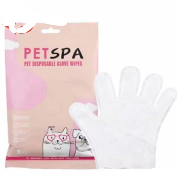 6pcs Pet SPA Disposable Gloves No Rinse Washing Gloves, VEP-11039