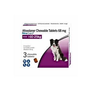 Nex Gard 1Chewable Tablets 0-25kg- (1 Tablet), (3 Tabs in Box) VEP-11010