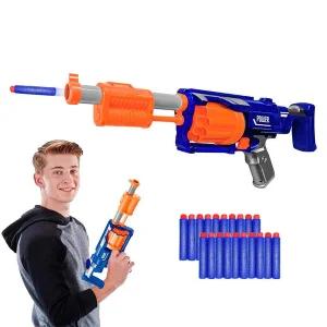 Semi-Automatic Machine Gun with Rotating Drum for Children Blue 9934