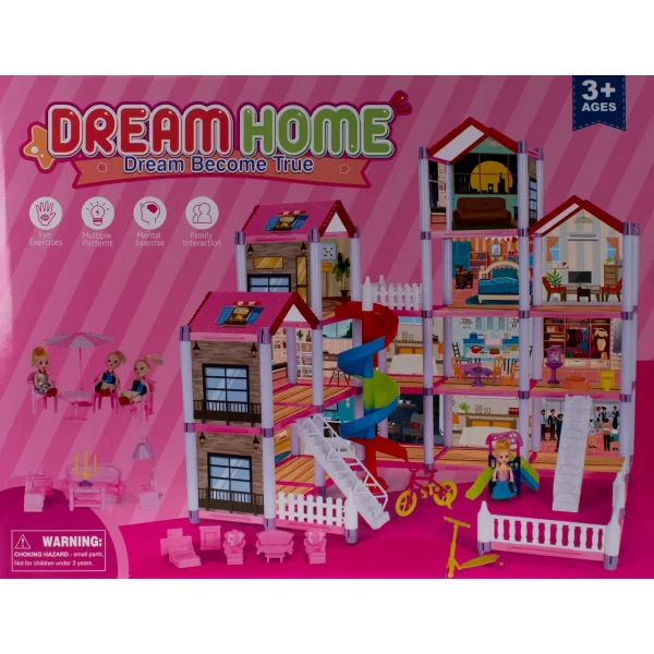 Dollhouse Dream Home  with accessories Ages 3+ 379-5A - Image 2