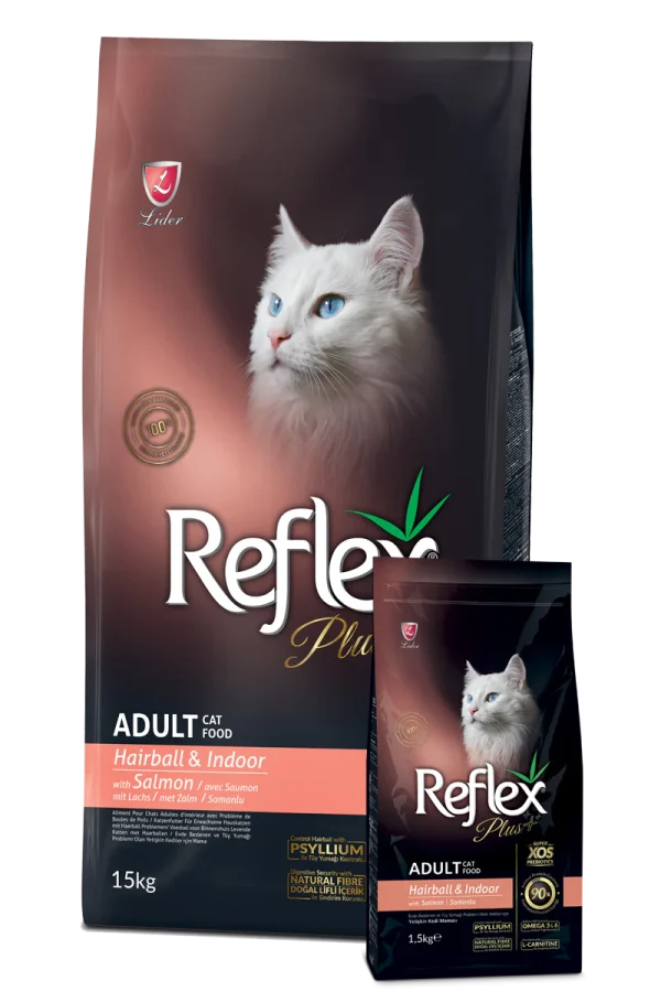 Reflex Plus Anti-Hairball Adult Cat Food with Salmon, 