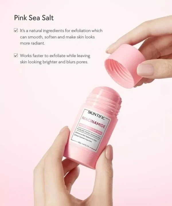 SKINTIFIC Niacinamide Clay Mask Stick, Brightening Booster, 40 g. - Image 6