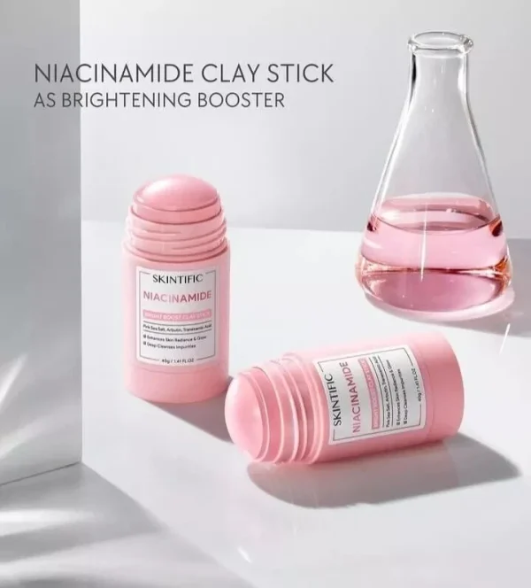 SKINTIFIC Niacinamide Clay Mask Stick, Brightening Booster, 40 g. - Image 5