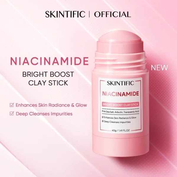 SKINTIFIC Niacinamide Clay Mask Stick, Brightening Booster, 40 g. - Image 8