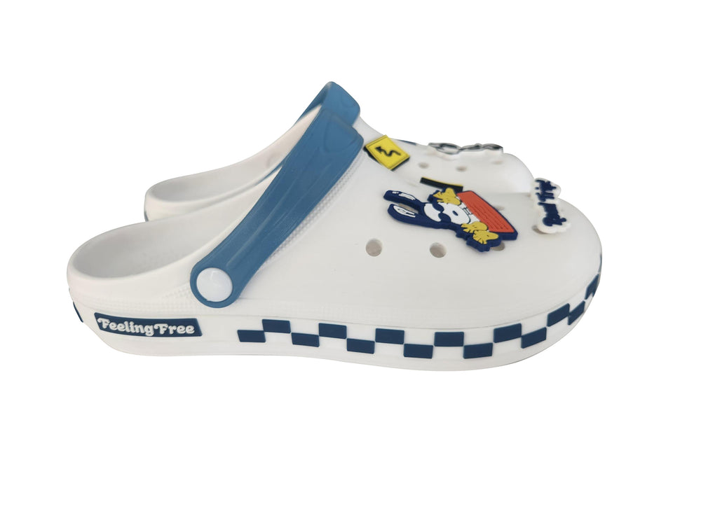 Miniso Snoopy Collection Clogs, Color: White, Size: 37, 38.