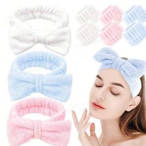 Miniso Bow Headband & Wrist Band Set for Washing Face.