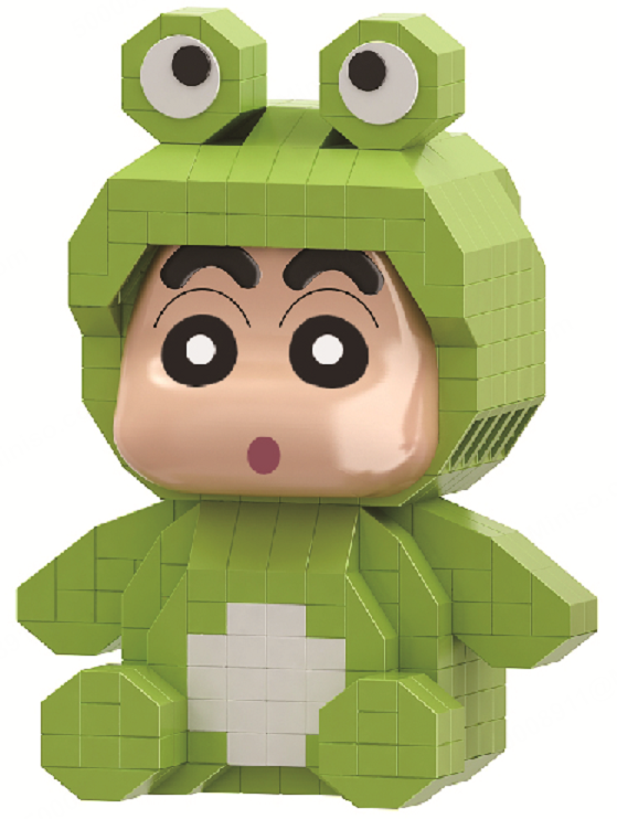Miniso Crayon Shinchan Super Costume Adventure Collection Building Block Figure (Frog).