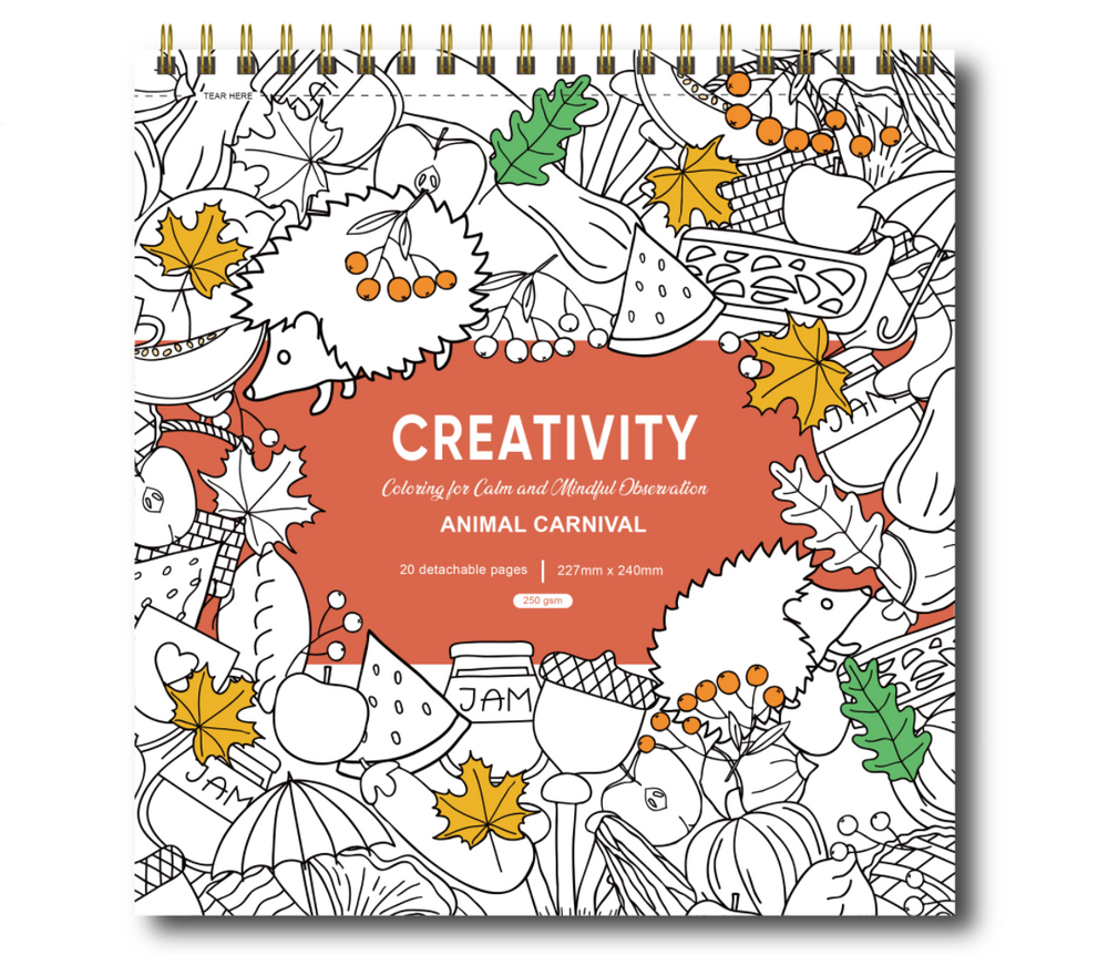 Miniso Wild Animals Collection 227x240mm Wire-bound Coloring Book.