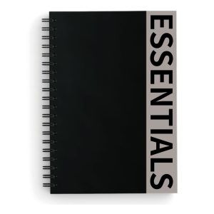 Miniso Minimalism Black Collection A5 Colored Soft Wire-bound Book, 100 Sheets.