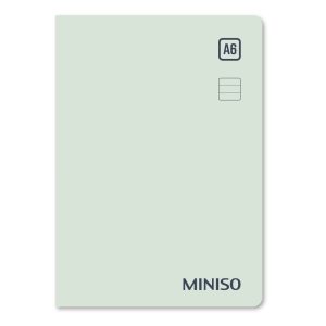 Miniso Simple Color Collection A6 Colored-Edge PP Glue-bound Book, 96 Sheets, Color: Navy Blue, Mint Green, Beige.