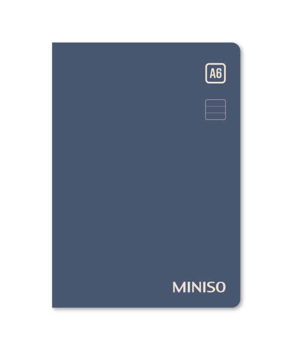 Miniso Simple Color Collection A6 Colored-Edge PP Glue-bound Book, 96 Sheets, Color: Navy Blue, Mint Green, Beige. - Image 4