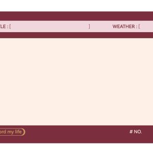 Miniso Minimalism Retro Collection Note Pad, 50 Sheets, Color: Wine Red.