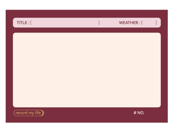 Miniso Minimalism Retro Collection Note Pad, 50 Sheets, Color: Wine Red.