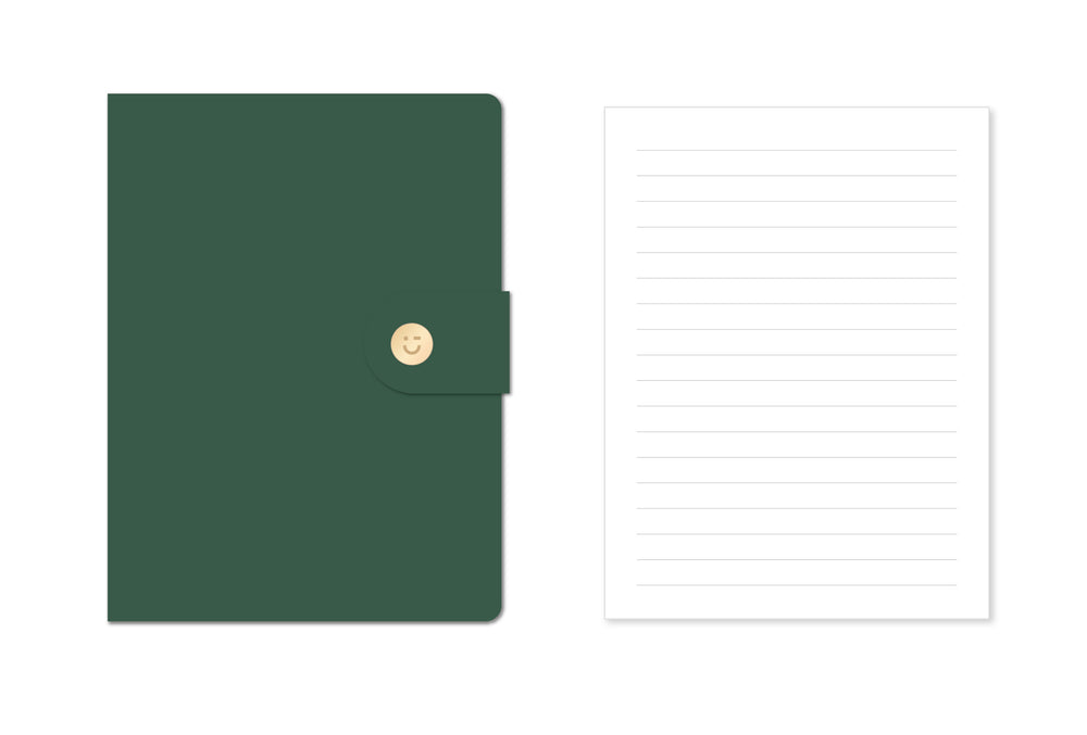 Miniso Minimalism Retro Collection B6 Leather Cover Snap Book, 120 Sheets, Available in 4 Colors. - Image 3