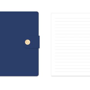 Miniso Minimalism Retro Collection B6 Leather Cover Snap Book, 120 Sheets, Available in 4 Colors.