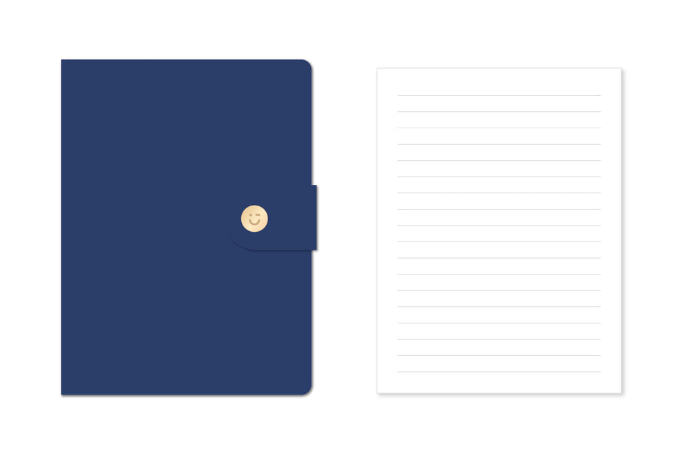 Miniso Minimalism Retro Collection B6 Leather Cover Snap Book, 120 Sheets, Available in 4 Colors.