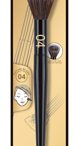 Miniso Black Gold Series Flat Top Dented Powder Brush.