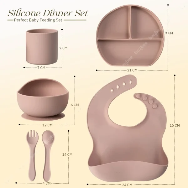6pc Silicone Baby Feeding Set – BPA-Free - Image 5