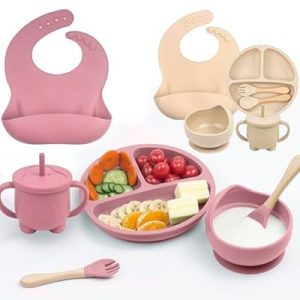 6pc Silicone Baby Feeding Set – BPA-Free