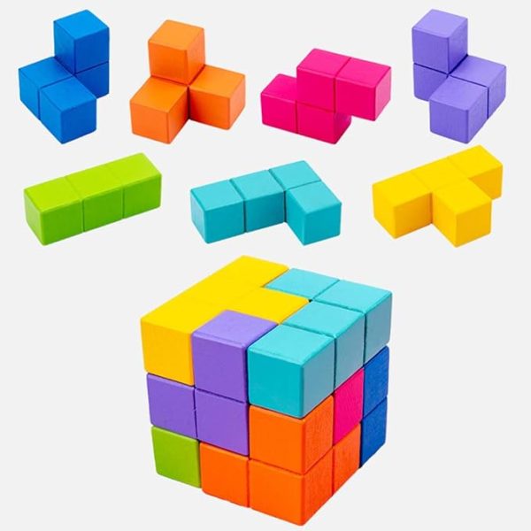 Cube Puzzle Games Wood Puzzles For kids JHTOY646