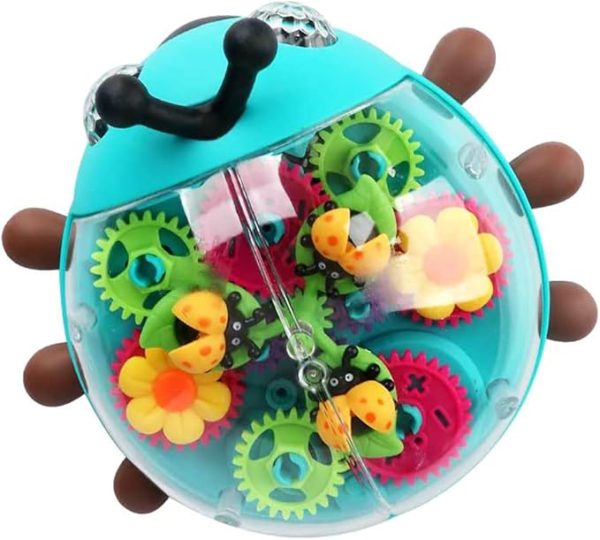 Transparent Ladybug Dancing Doll 360 Degree Rotating Light & Sound Toy YJ3039 - Image 3