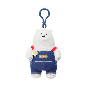 Miniso We Bare Bears Camping Day Collection Figure Plush Pendant (Ice Bear).