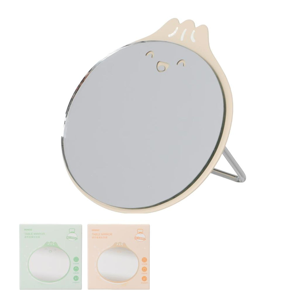 Miniso Mini Metal Desktop Makeup Mirror (Puffy Baozi).