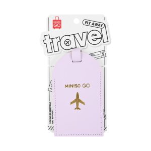 Miniso Go Series PU Luggage Tag Color: Purple.