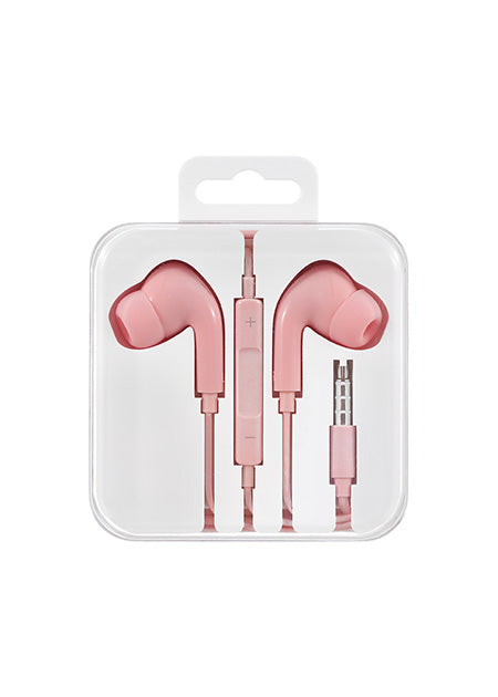 Miniso In-ear Earphones with 3.5mm Plug Model: HF248, Color: Pink.